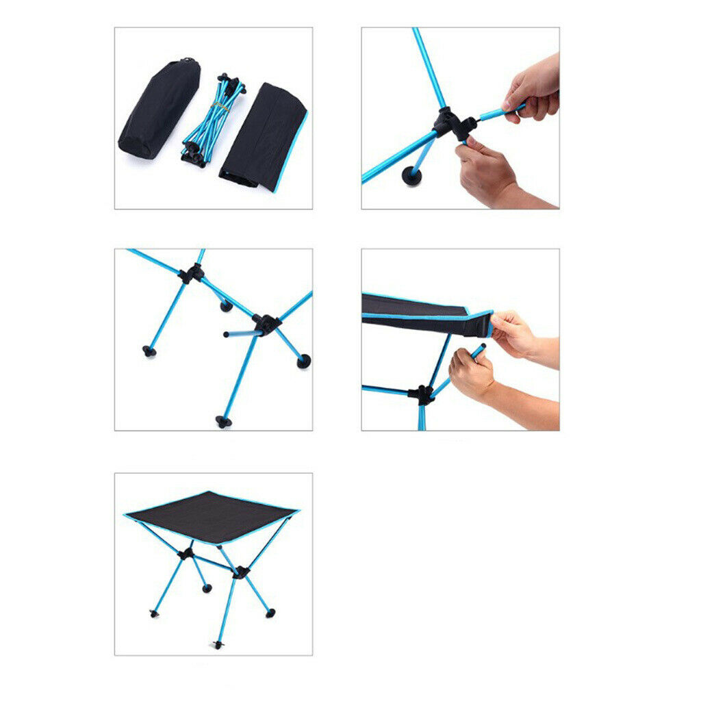 Foldable Camping Picnic Table Portable Compact for Camp Beach Outdoor Red