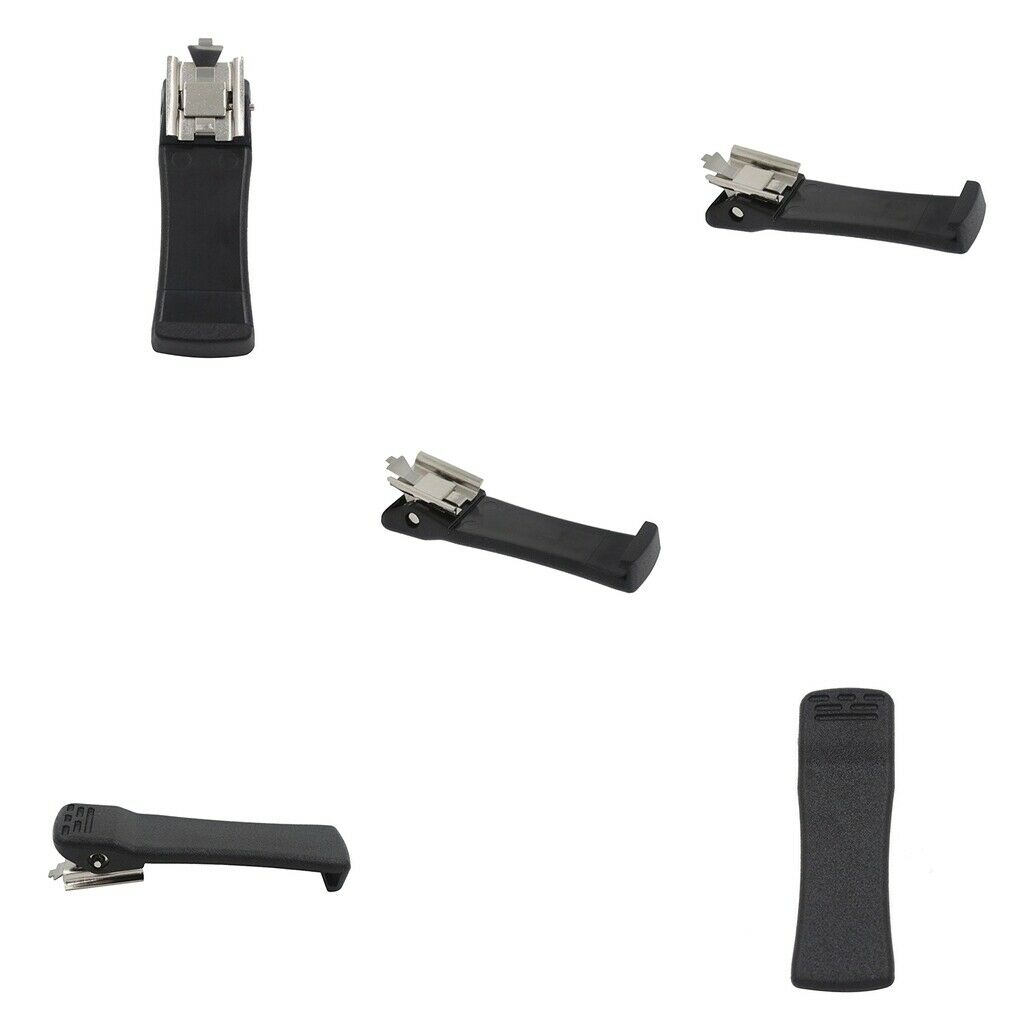 5 Pieces Portable Radio Belt Clip (Schwraz)