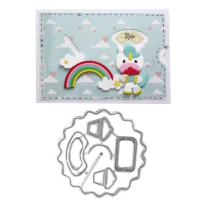 Rainbow Metal Cutting Dies Stencil DIY Scrapbooking Album Paper Card Template