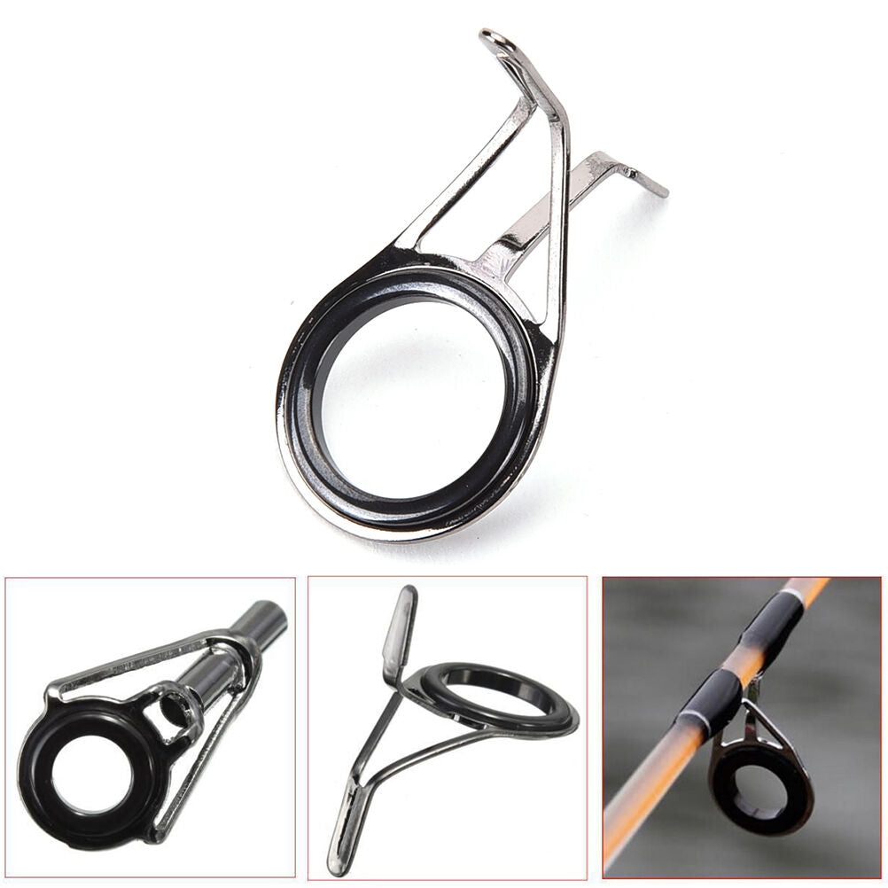 7X   Mixed Size Fishing Top Rings Rod Pole Repair Kit Line Guides Eyes Set BD