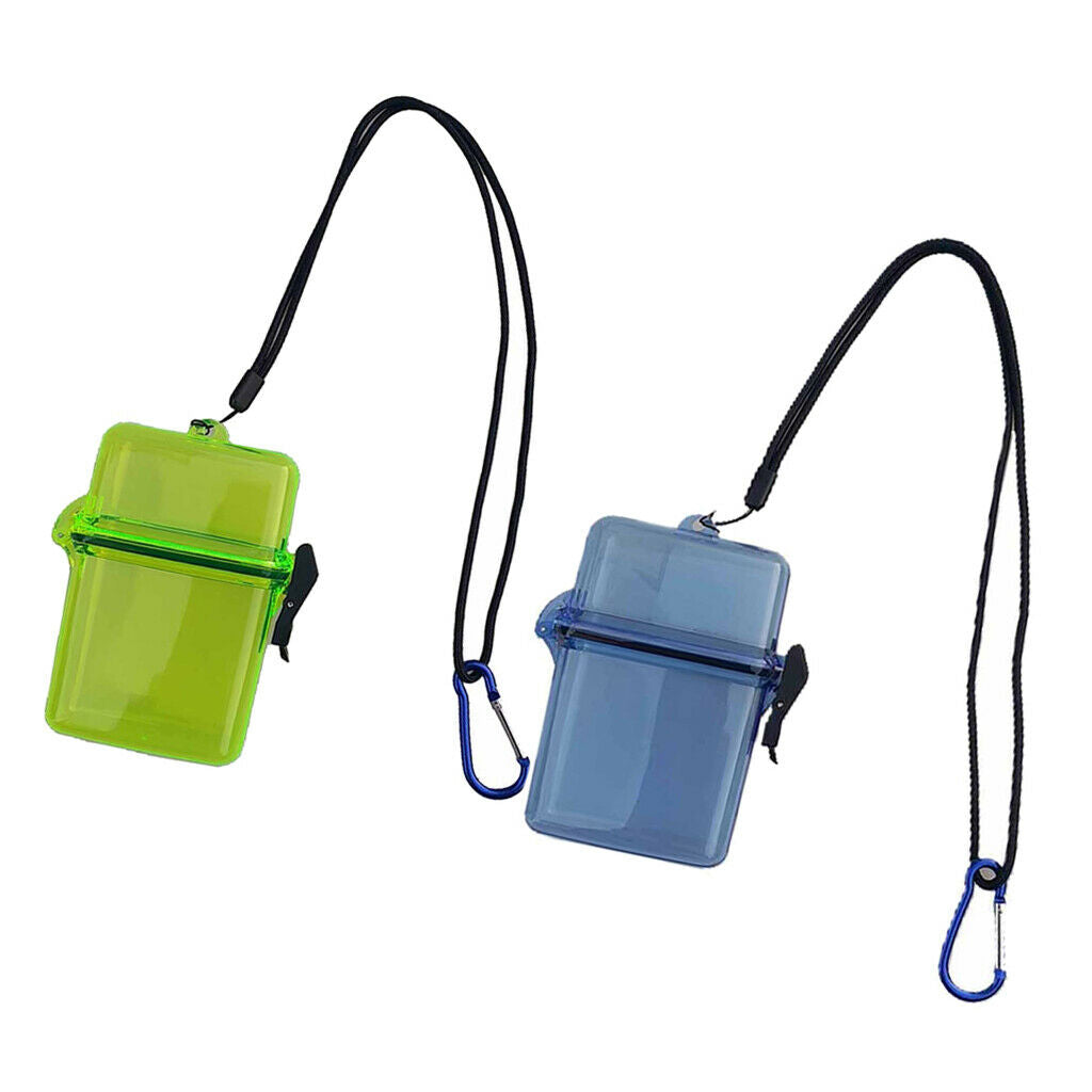 2 lot Yellow+Blue Scuba Storage Box for Camping Boating Kayaking Fishing