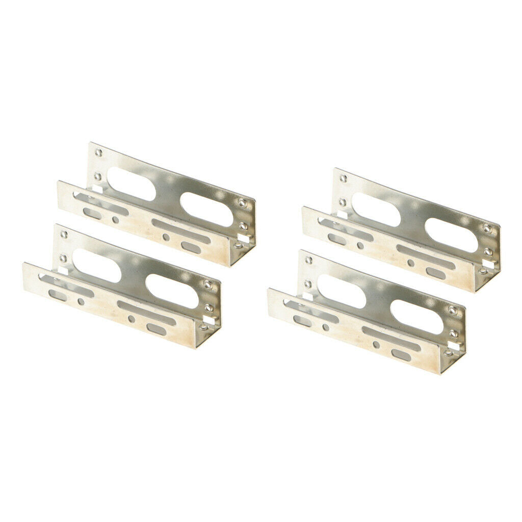 2x Interface 3.5in HDD/SSD Mounting Frame Kit to 5.25 Hard Disk Drive in Bay