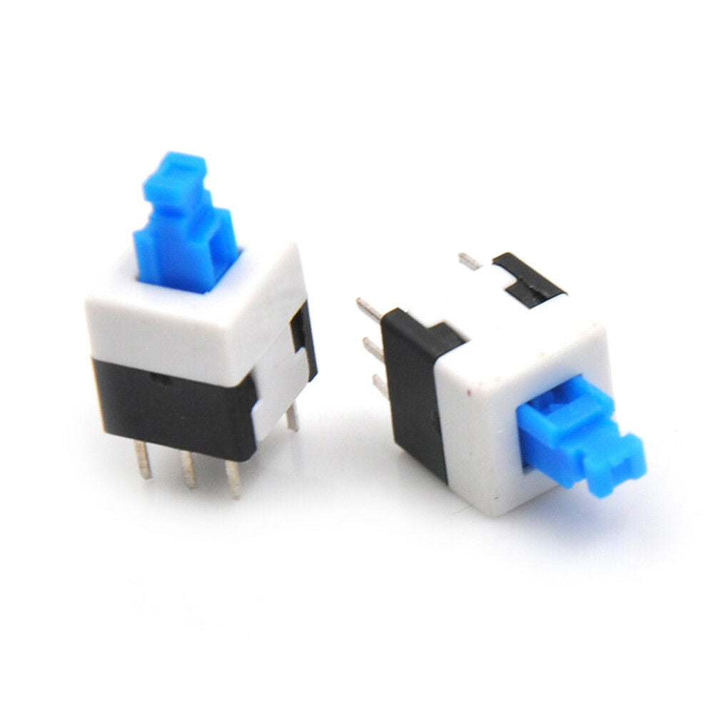 10x 8*8mm Latching Switch Button Switches Double Row Self-locking 6 Pi.l8