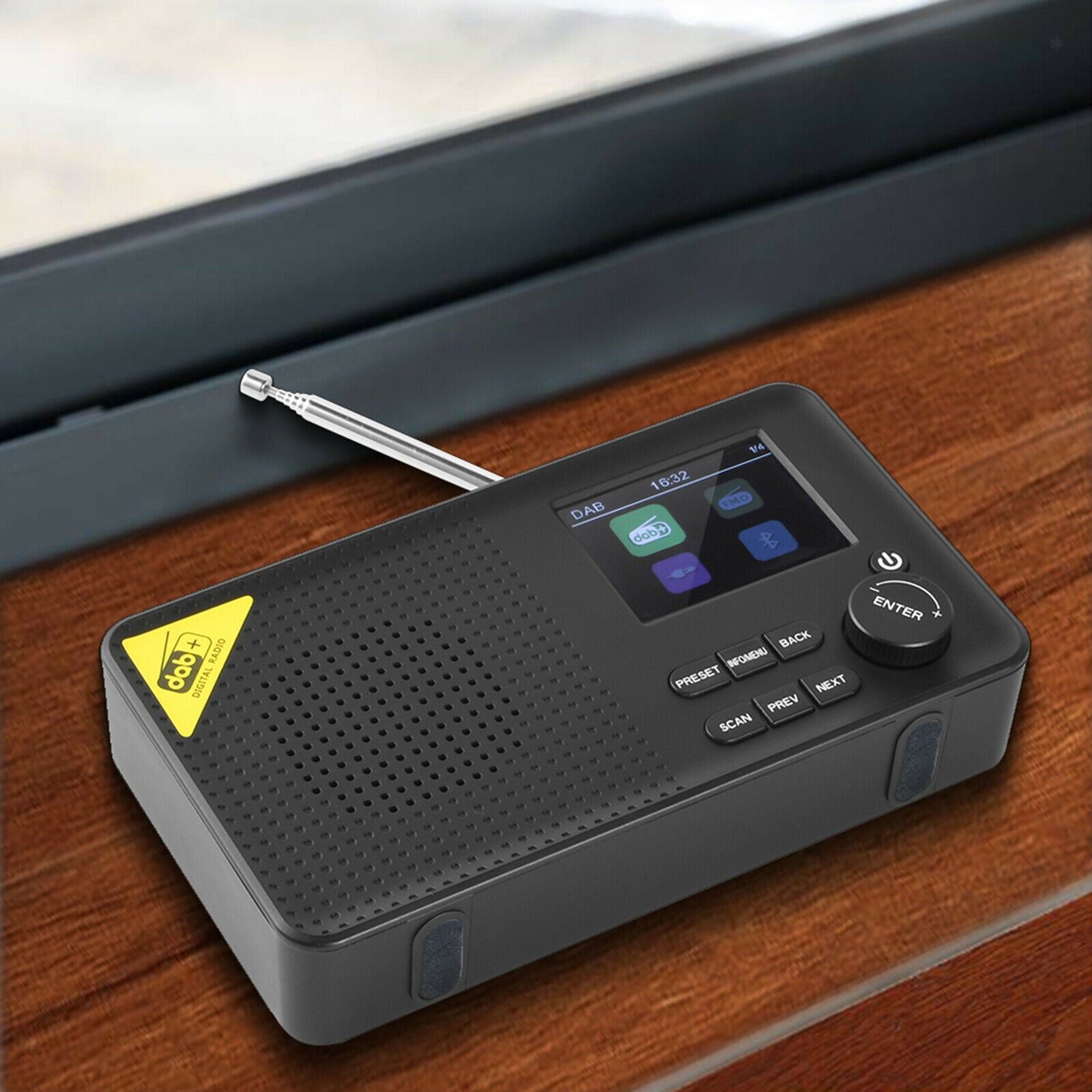 Digital Radio DAB/DAB+ FM Receiver Headphones Output Home Office Gift Elder