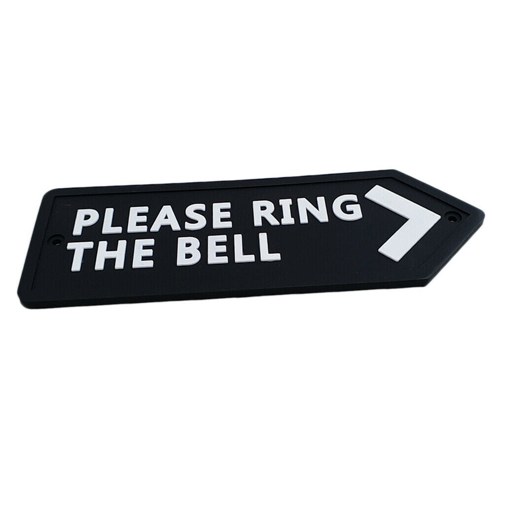 Flexible PVC Door Reminding Yard Sign In/Outdoor Beach PLEASE RING THE BELL