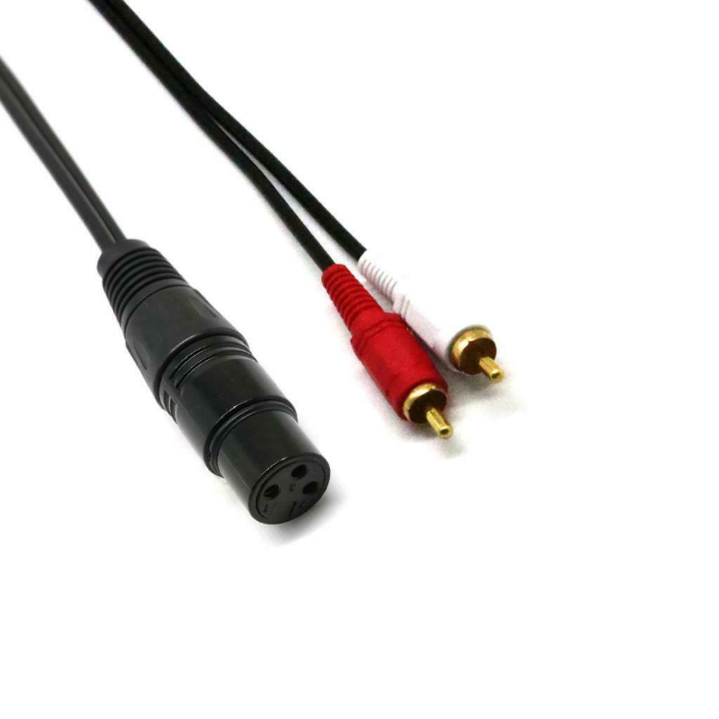 Patch Cable 1XLR Female to 2 RCA Male Splitter Splitter Rope