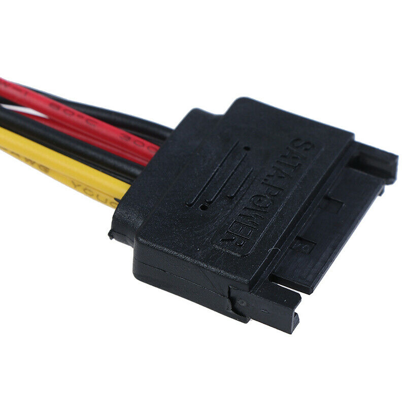 15Pin SATA Male to Double 4 Pin Molex Female IDE HDD Power HardDrive Ca-DD