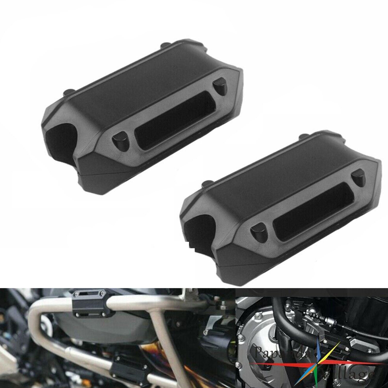 Black Outer Diameter 25MM Crash Bar Protector Set For BMW F750GS F800GS R1200