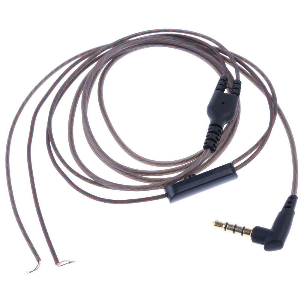 5Pack 3.5mm Right Angle Plug Audio Cable Cord with Mic for Earphone Earpiece