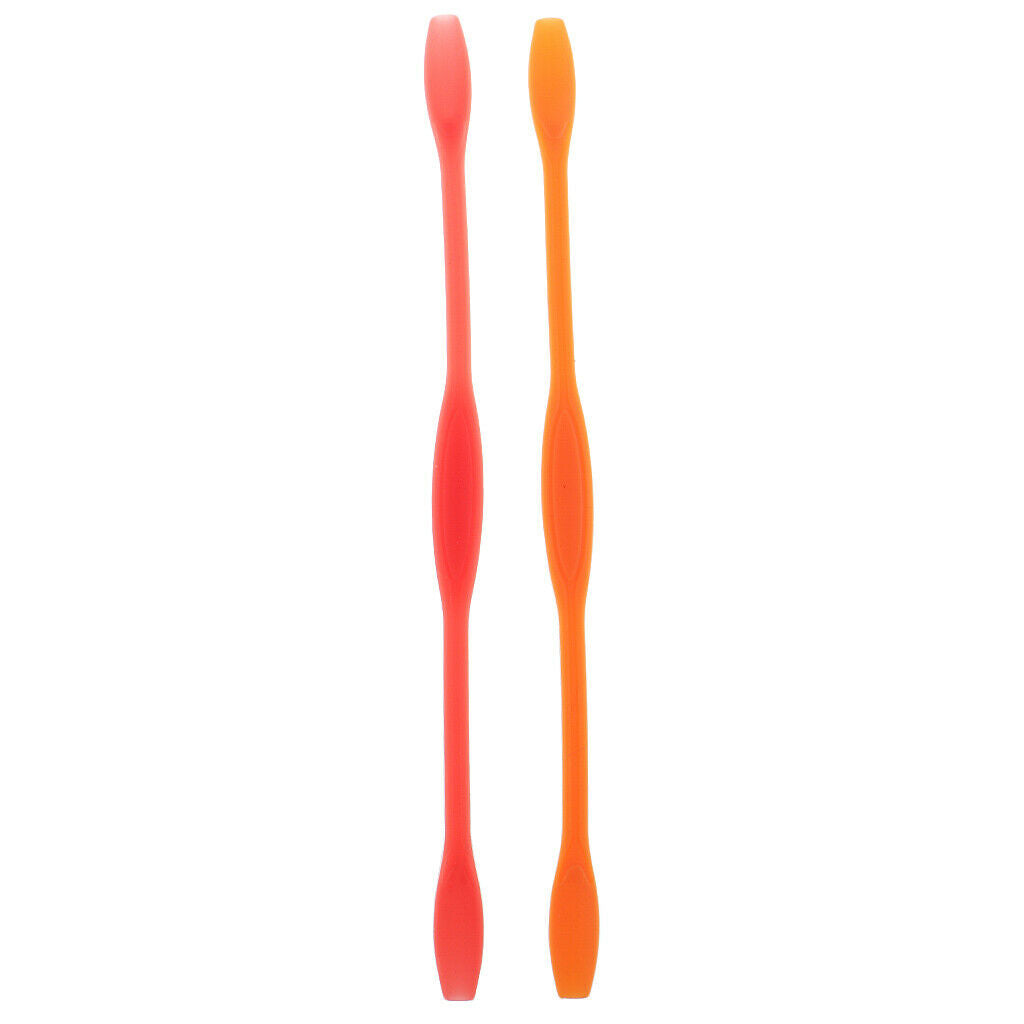10 Piece Soft Silicone Eyeglasses Strap Cord Holder Red Orange