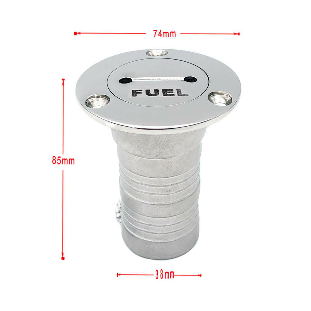 Stainless Steel BOAT DECK FILLER-Petrol/Fuel/Gas/Water-Tank Deck Fill