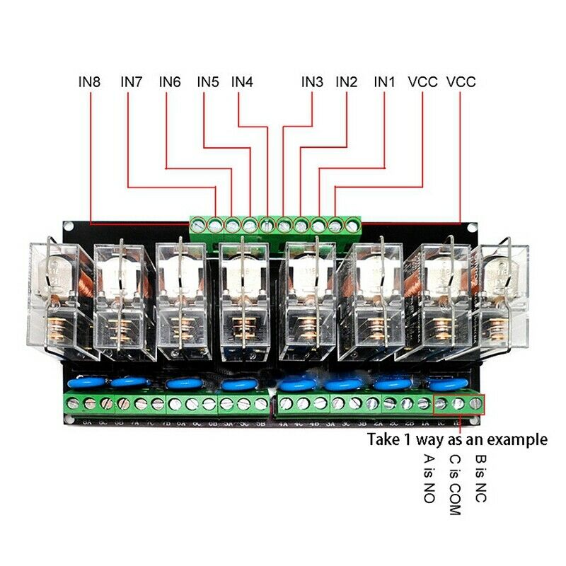 2X(DC24V 8 Way Relay Module Eight Panels Driver Board Socket PNP L9Z4)