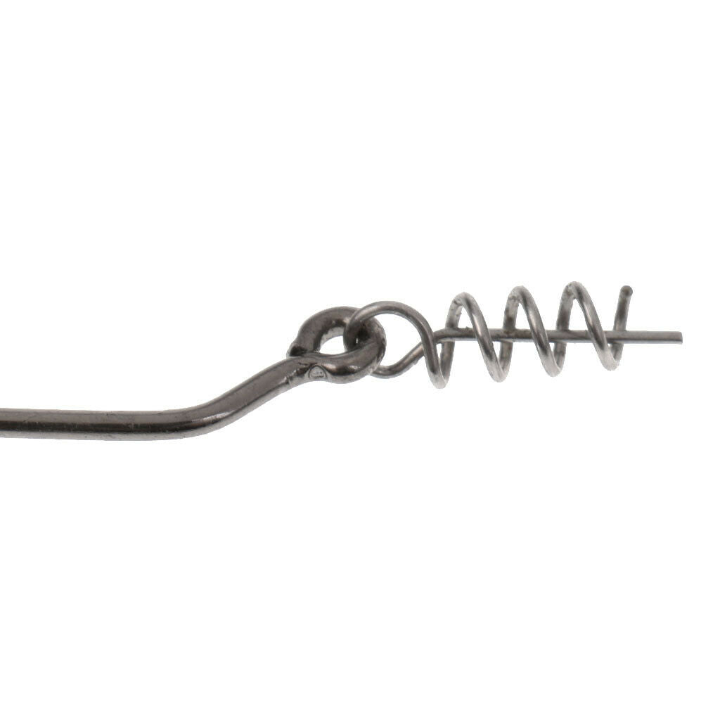 Pack of 15 Weighted Spring Twist Lock Weedless Fishing Hooks 2/3/7g Hook