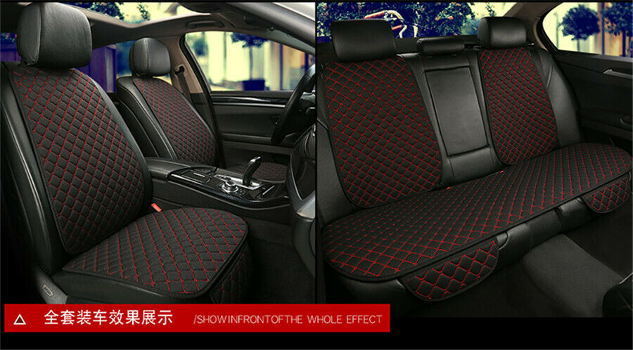 1PC High-end Car Seat Cover with Backrest and Durable Linen for Car Front Seats