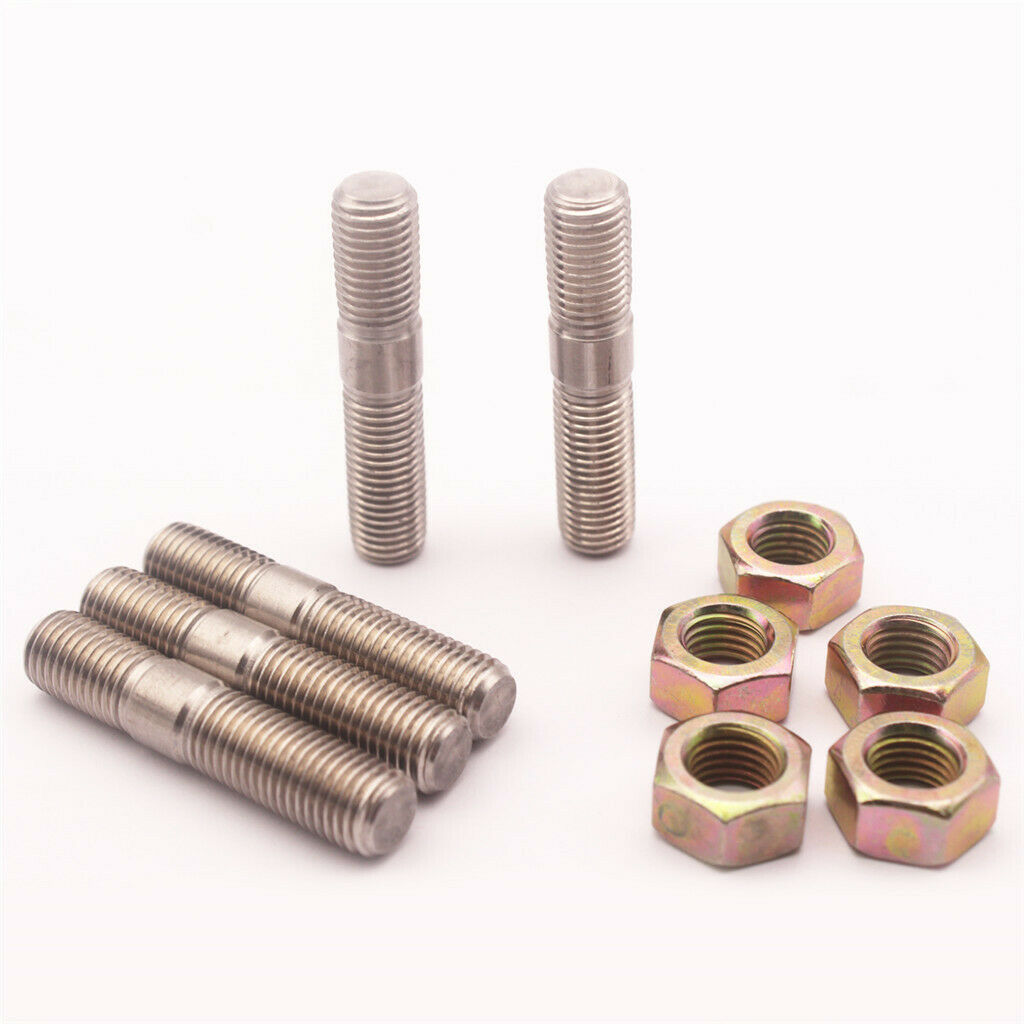 5 Pieces M10x1.25 50mm Turbo Stud Nut Kit For   DSM 1G EVO1~10