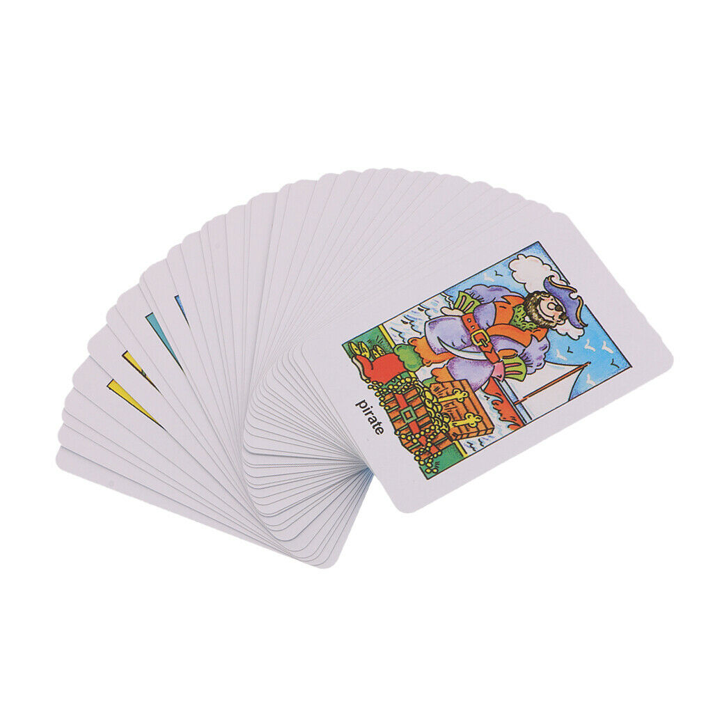 36 Pieces Preschool Educational Sight Word Flash Cards Picture Word Card #2