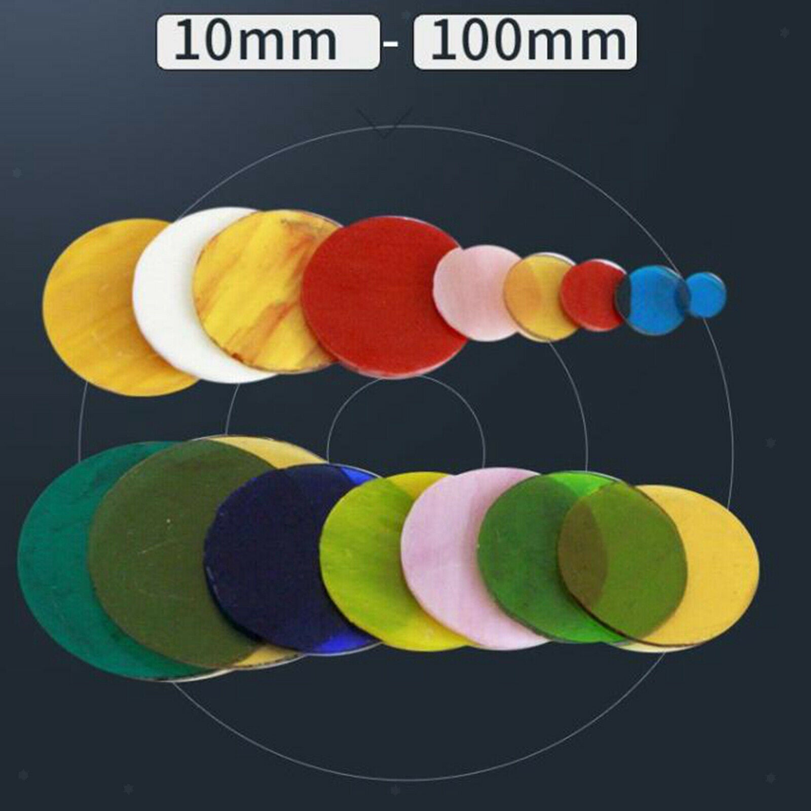 Glass Circle Cutter Three-wheel Stained Glass Tile Cutting Tool for Dia 10-100mm