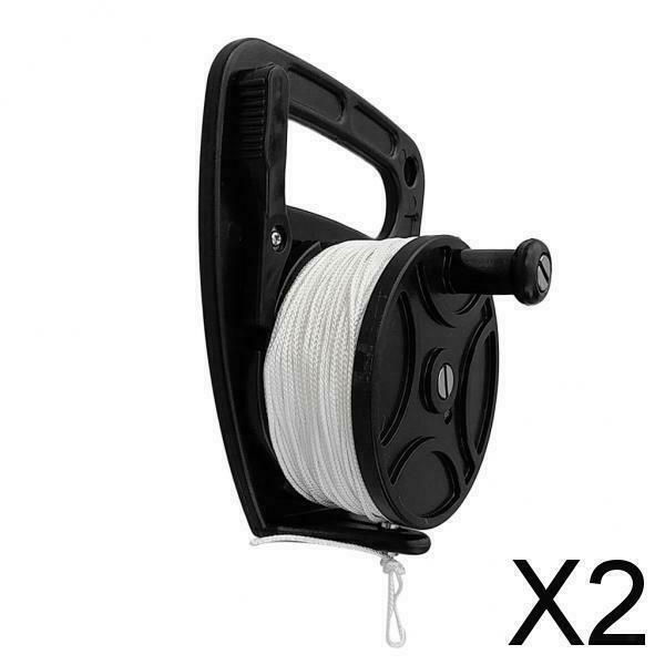 2X Scuba Diving Diver Dive Reel with Thumb Stopper, 150ft White Line Gear