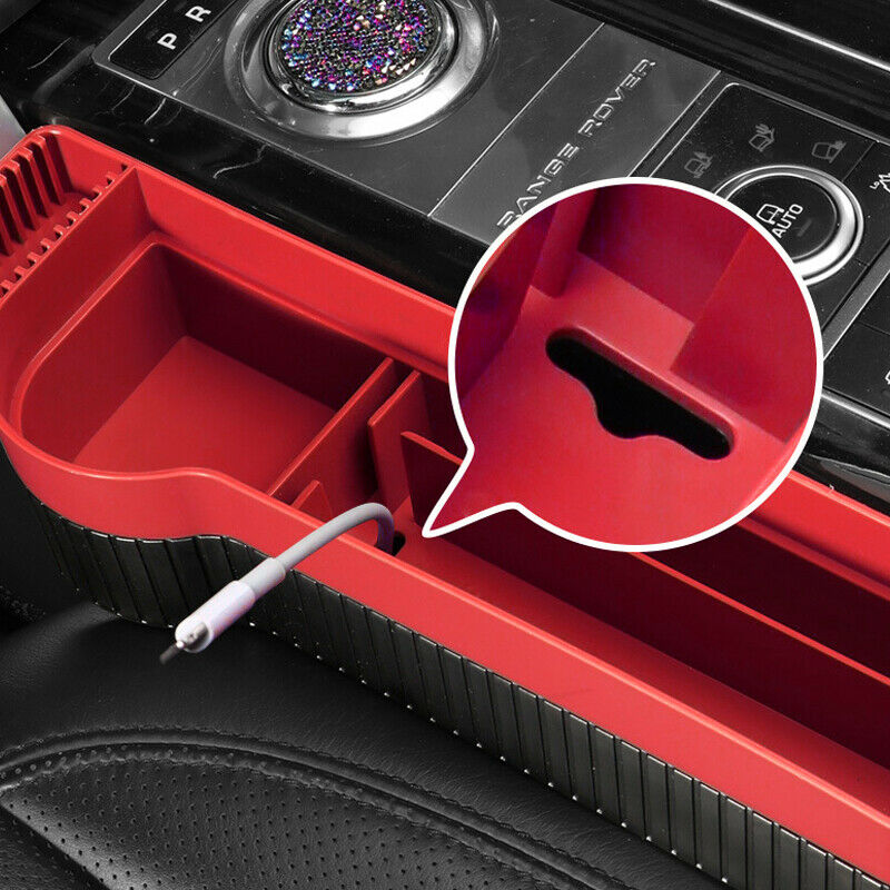 2PCS Universal Car Seat Slot Storage Box Consoles Organizer Phone ABS Cup Holder