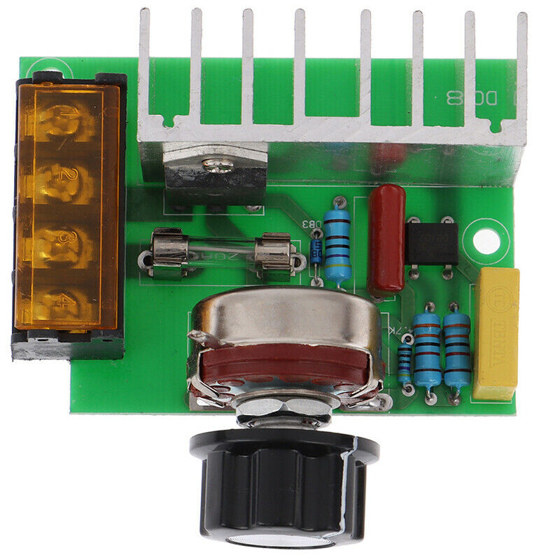 1Pc 4000W 220V AC SCR Electric Voltage Regulator Motor Speed Controller Dimm XC