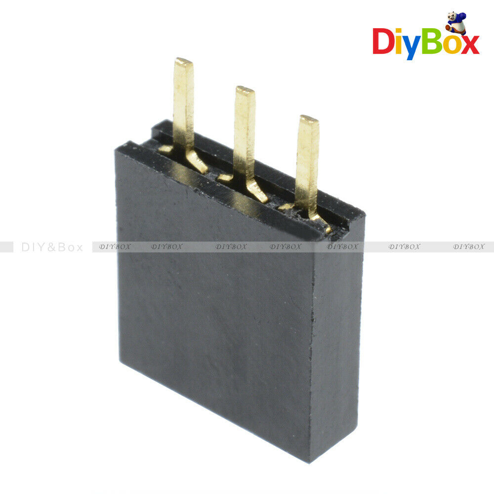 50PCS 2.54mm Single Row 1x3 pins Female Header Straight Connector