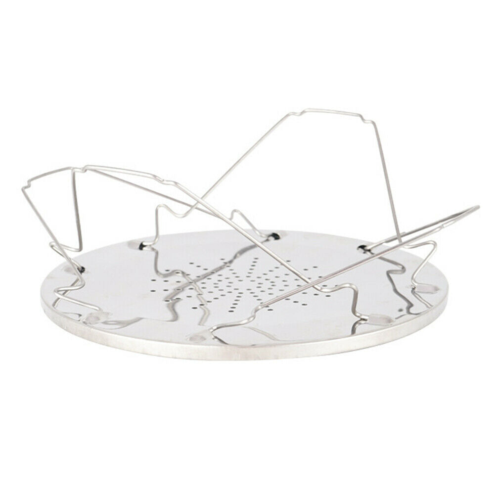 4 Slice Outdoor Camping BBQ Toaster Tray Foldable Bread Toast Rack Grill @