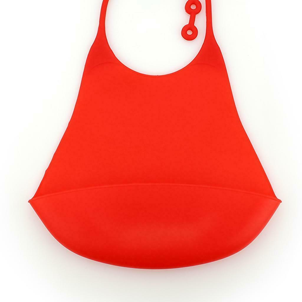 2 Pieces Kids Adults Silicone Bib Mealtime Clothing Protector Waterproof