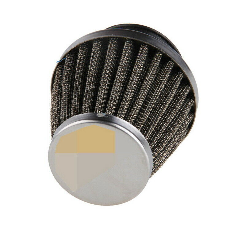 1PC Chrome 42mm Engine Inlet Motorcycle Air Filter Intake Cleaner Universal Fit