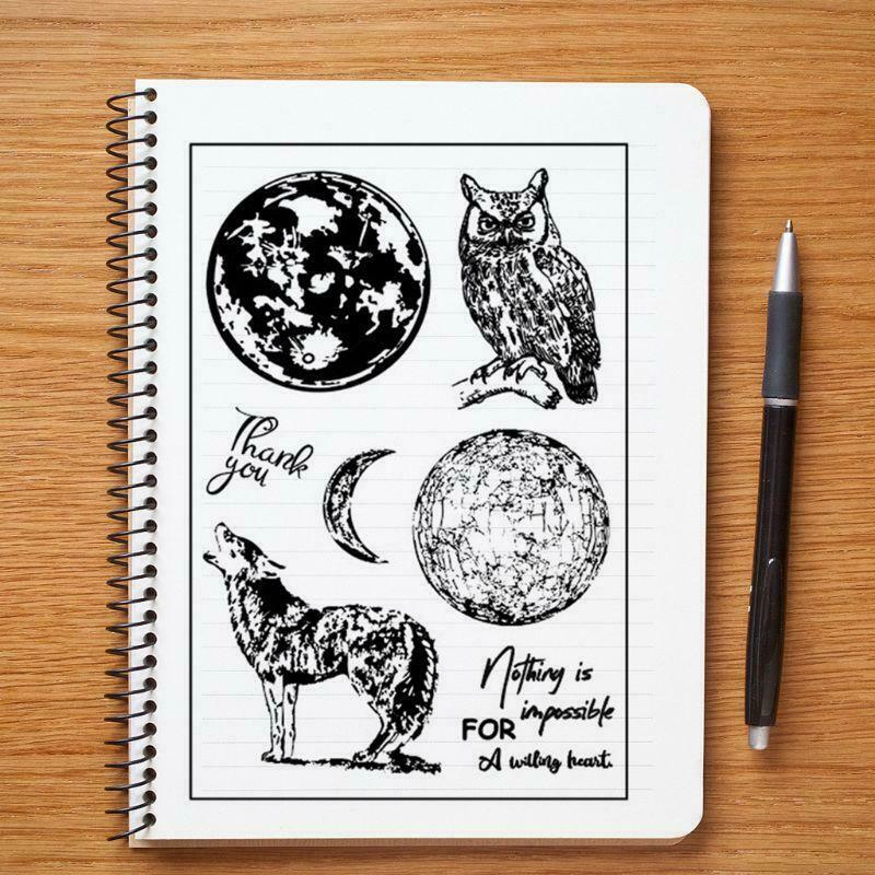 Owl Wolf Silicone Clear Seal Stamp DIY Scrapbooking Embossing Photo Album Decor