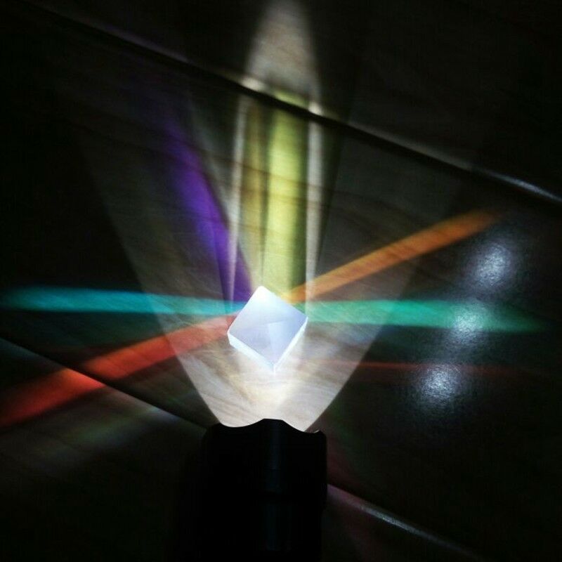 50pcs Defective Dichroic Cube Beam Splitter Glass Prism Teaching DIY Decoration