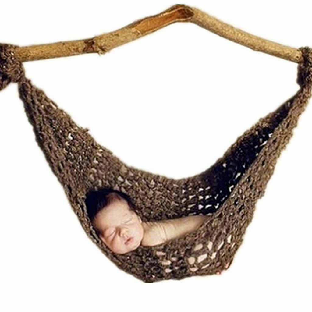 Cute baby boy girl costume pure handmade thread hammock photo props