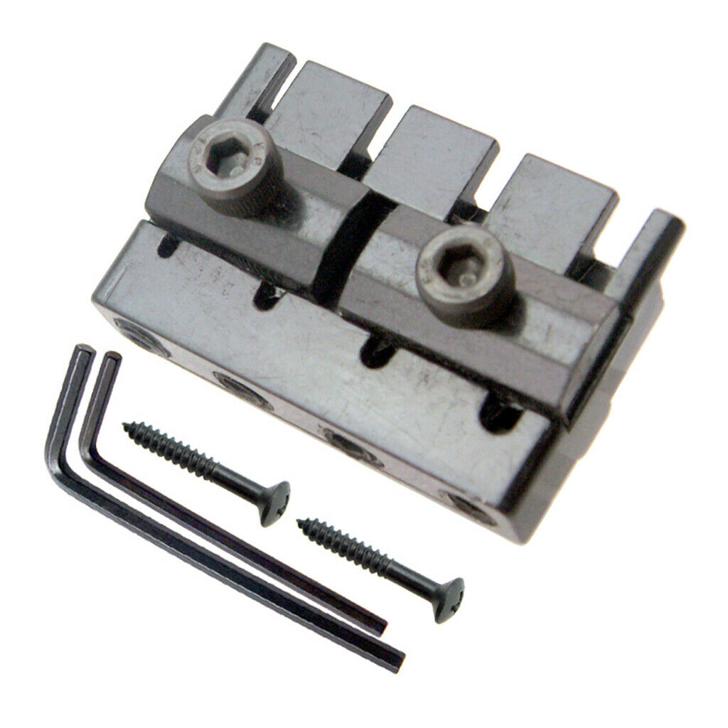 4 String Headless Bass Guitar Bridge System w/ Screw Parts Alloy Black