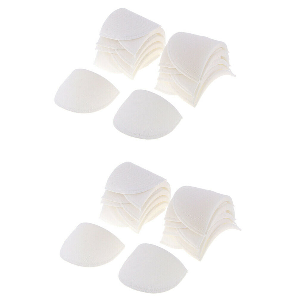 12 Pairs Sponge Shoulder Pads Sewing Crafts for Clothing Accessory White