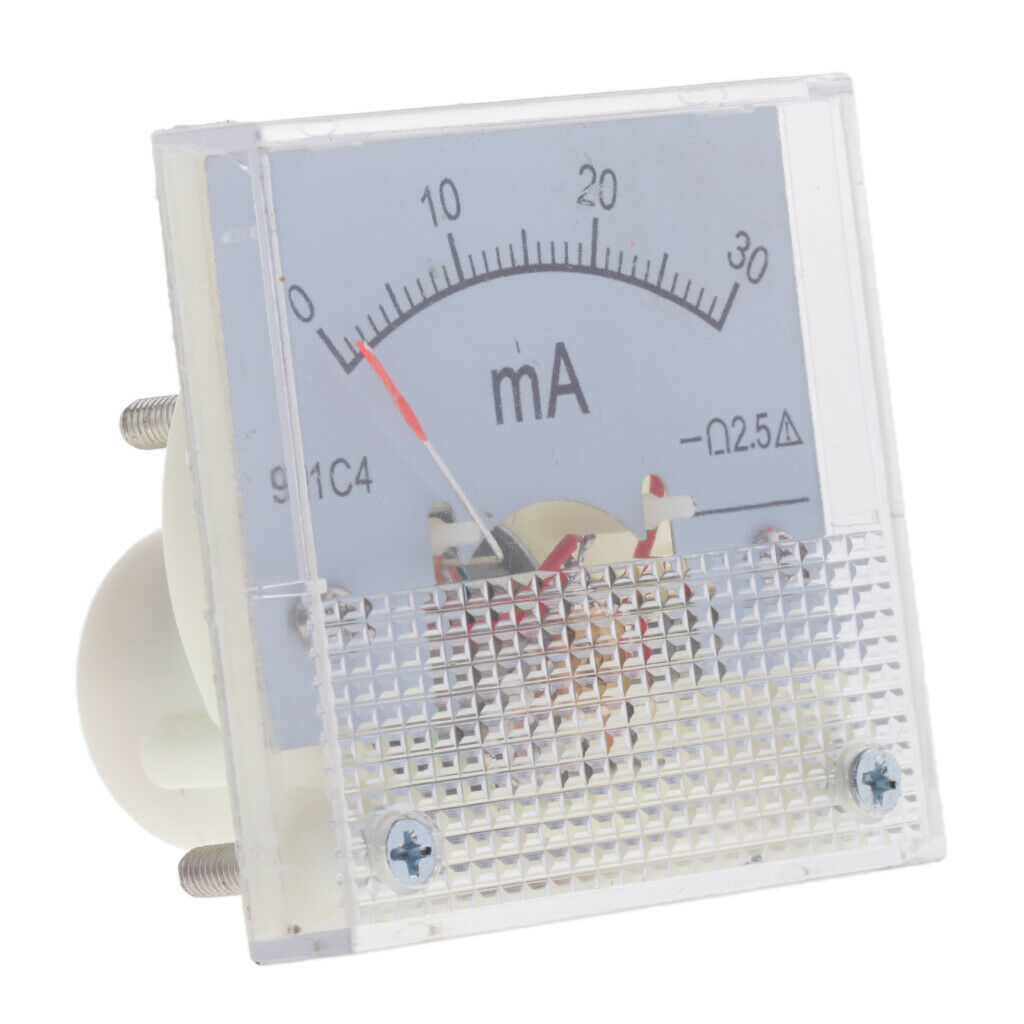 2Pcs Ammeter Current Panel Ampere Meter, Ranges 0-30mA
