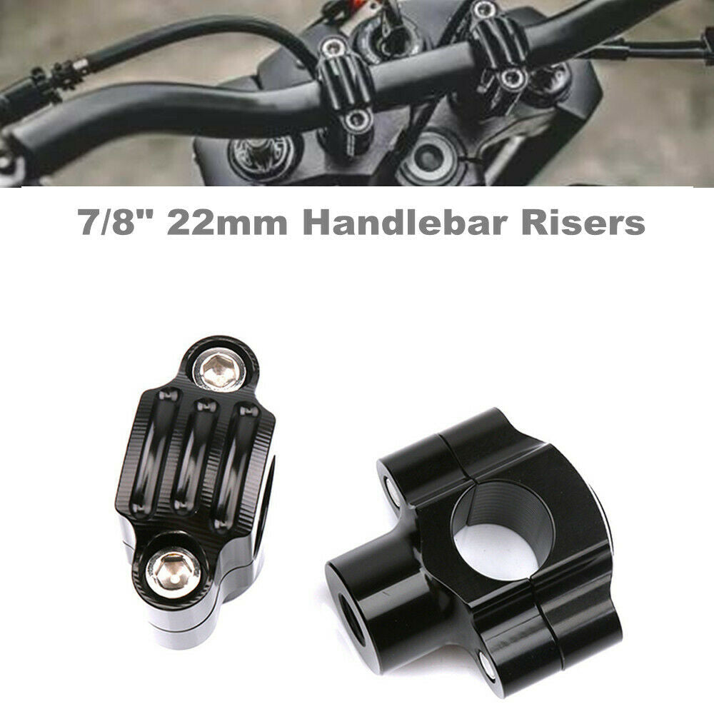 7/8" 22mm Handlebar Risers Universal Motorcycle Dirt Bike Handle Bar Adapter CNC