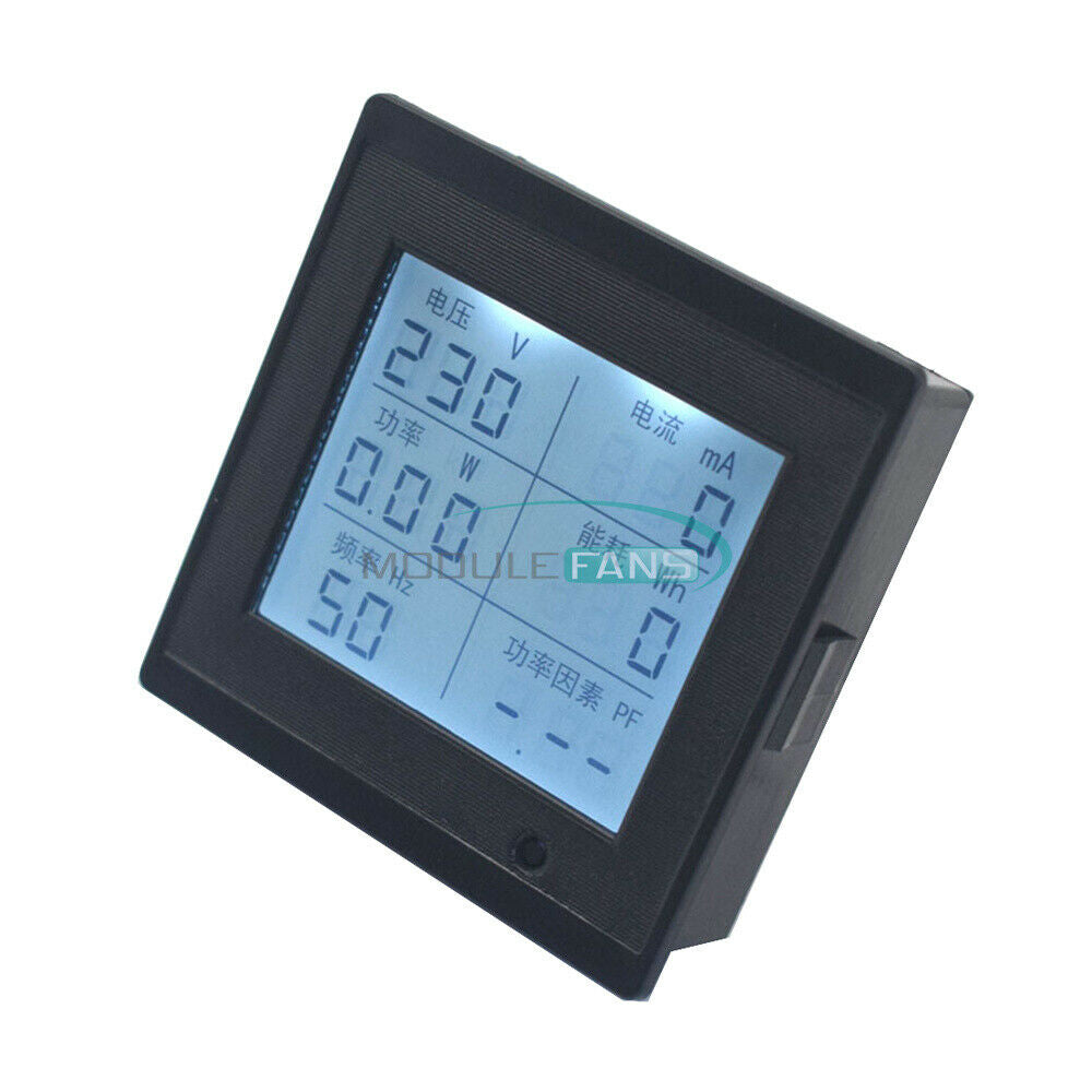Digital Voltage Current Power Panel Meter Multifunction Voltmeter AC80-300V 20A