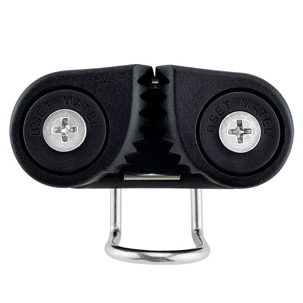 2pcs Black 2 Row Sailboat Cam Cleat Sailing Hardware Breaking Load 900kg