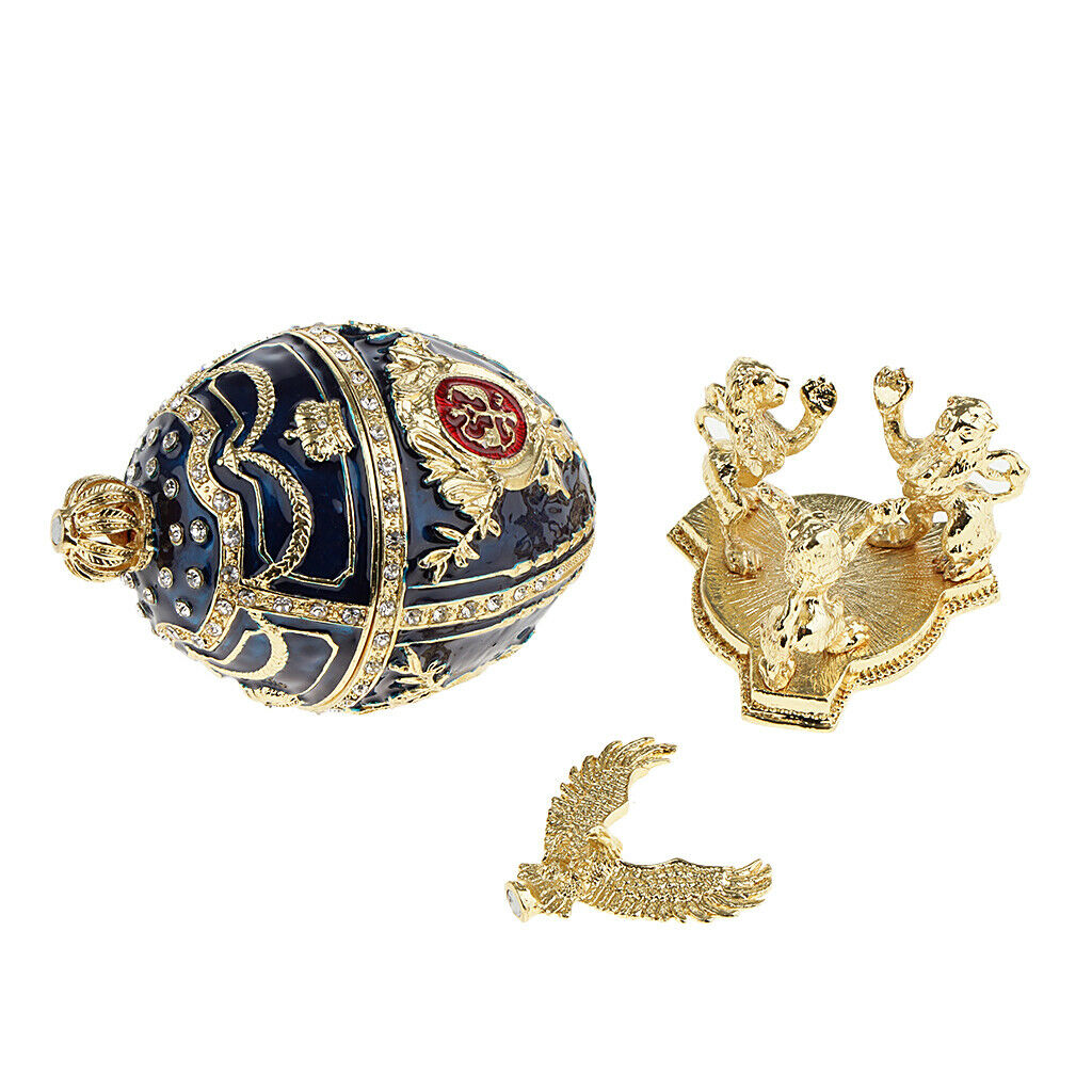 Exquisite Home Decoration Russian Easter Egg with Enamel Painted Metal Crafts