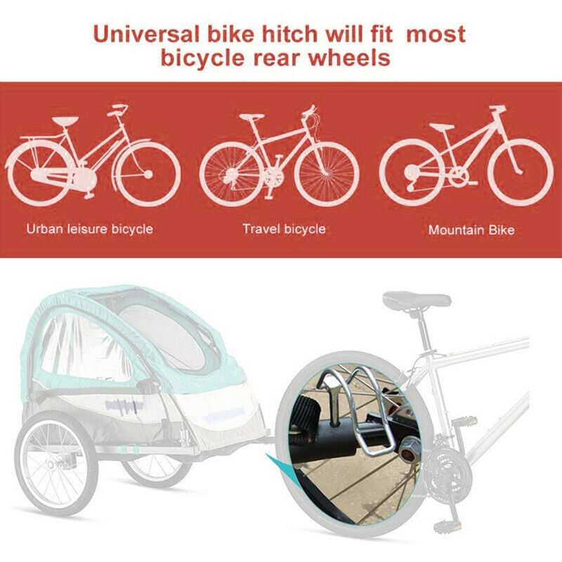 Bicycle Hook Connect Adapter Trailer Hitch Coupler Linker Attachment Angle Elbow