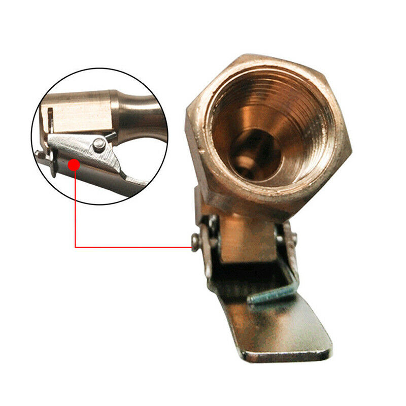 Straight Brass Car Tire Inflator Valve Stem Connector Air Chuck Lock On Cl.l8