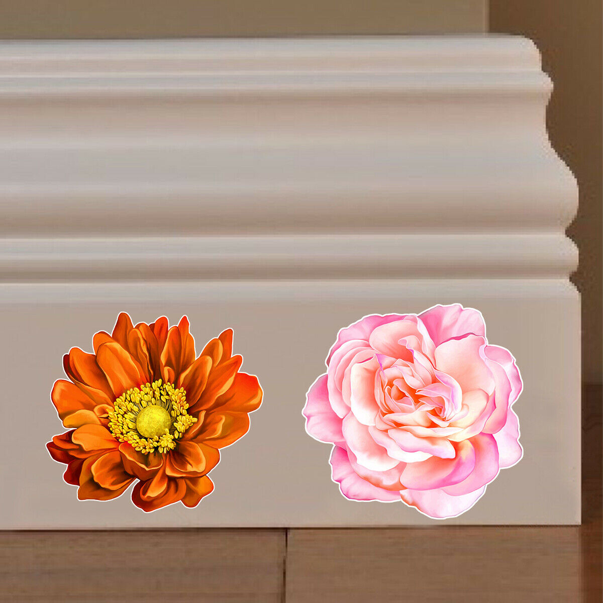 8pcs Flower Blooms Stickers Colorful Floral Beautiful DIY Diary Scrapbook Decor