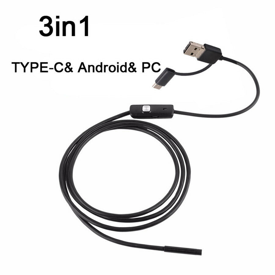 3in1 8mm 10M 67° 6LED Android Endoscope HD Inspection Camera for Auto Business