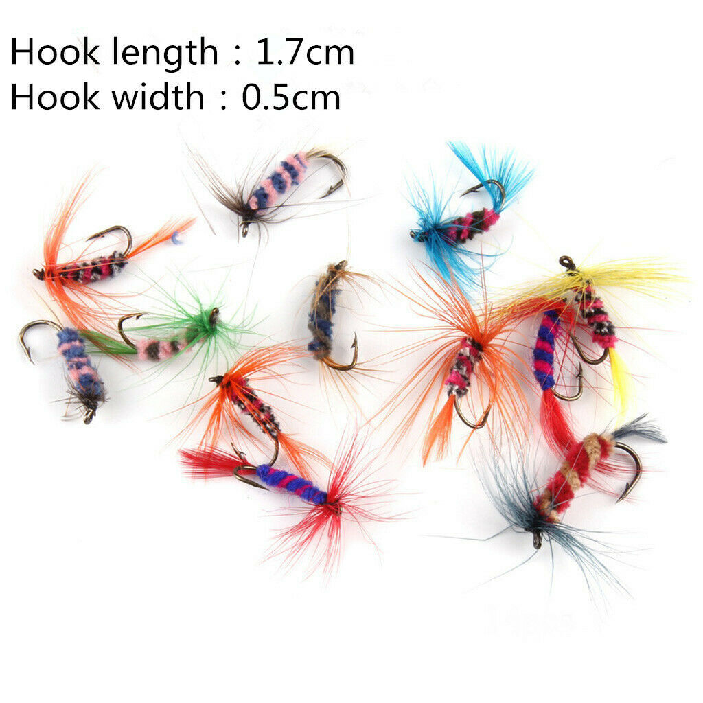 12 Pcs Fly Fishing Flies Set Artificial Insects Wet Spiders Flies