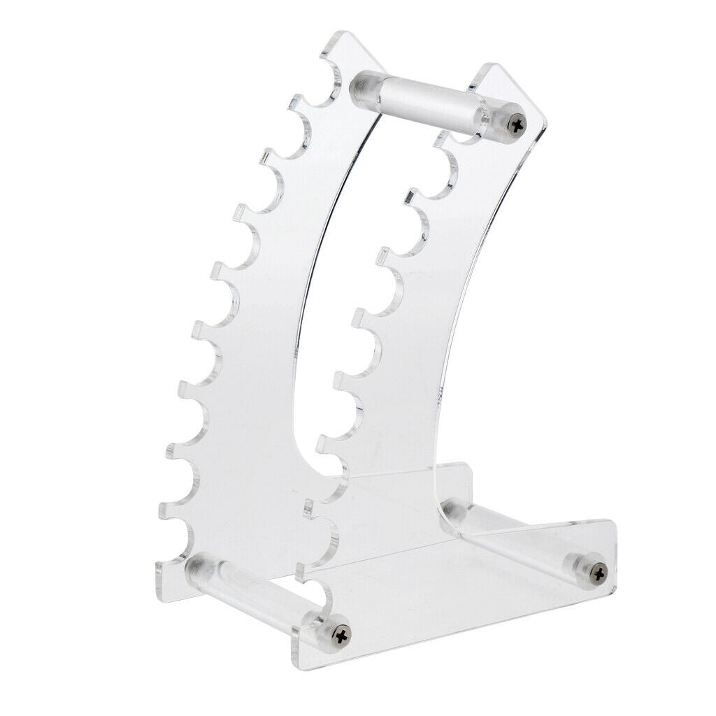 2 Pcs Clear Acrylic Display Rack Nail Makeup Brushes Organizer Holder Stand