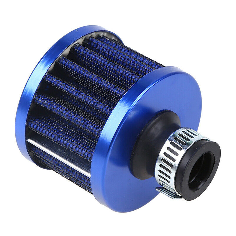 12mm Universal Blue Cylinder Crankcase Cold Air Intake Breather Filter Replace