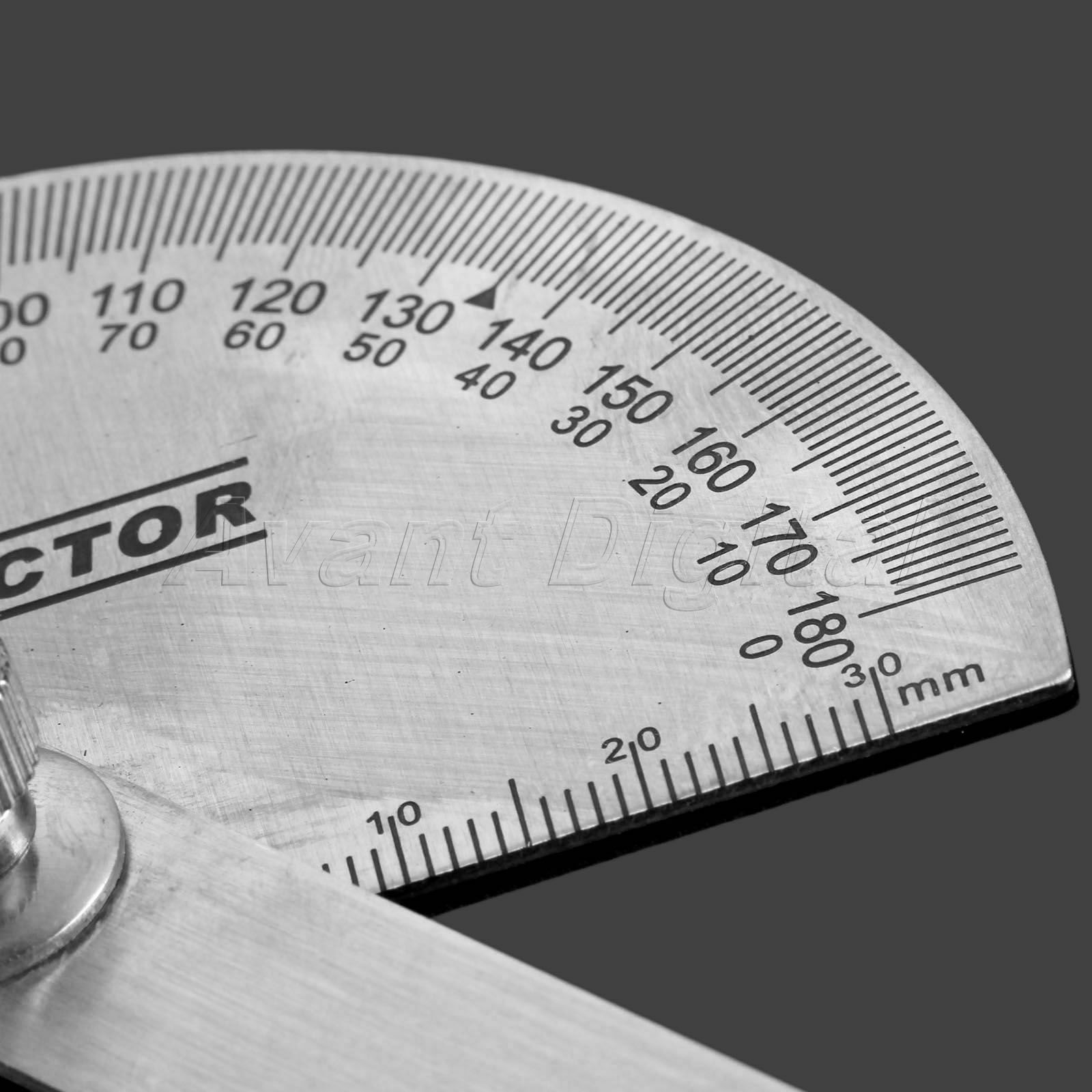 Protractor 0-180 Degree Stainless Angle Finder Arm Ruler Measuring Marking Tool