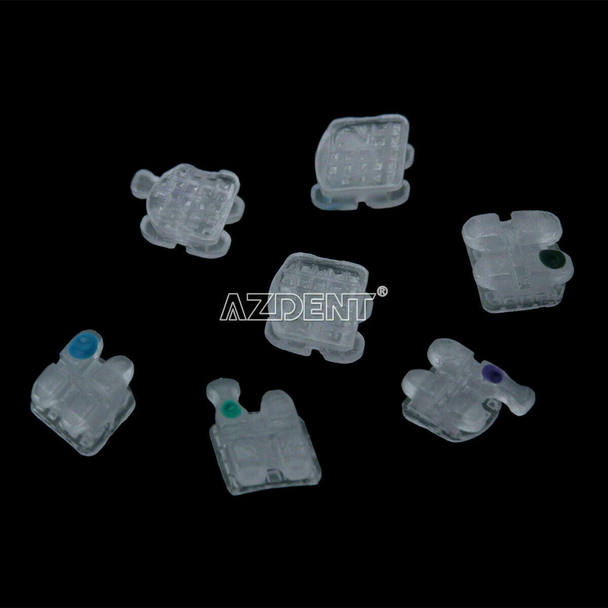 20kits/400pc Dental Ceramic Orthodontics Brackets Brace MBT 0.018 Slot 345 Hooks
