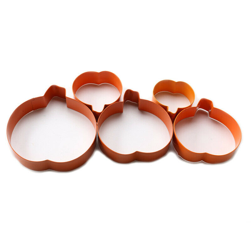5Pcs Pumpkin Cookie Cutter Stainless Steel Baking Fondant Mold Biscuit DIY M SJ