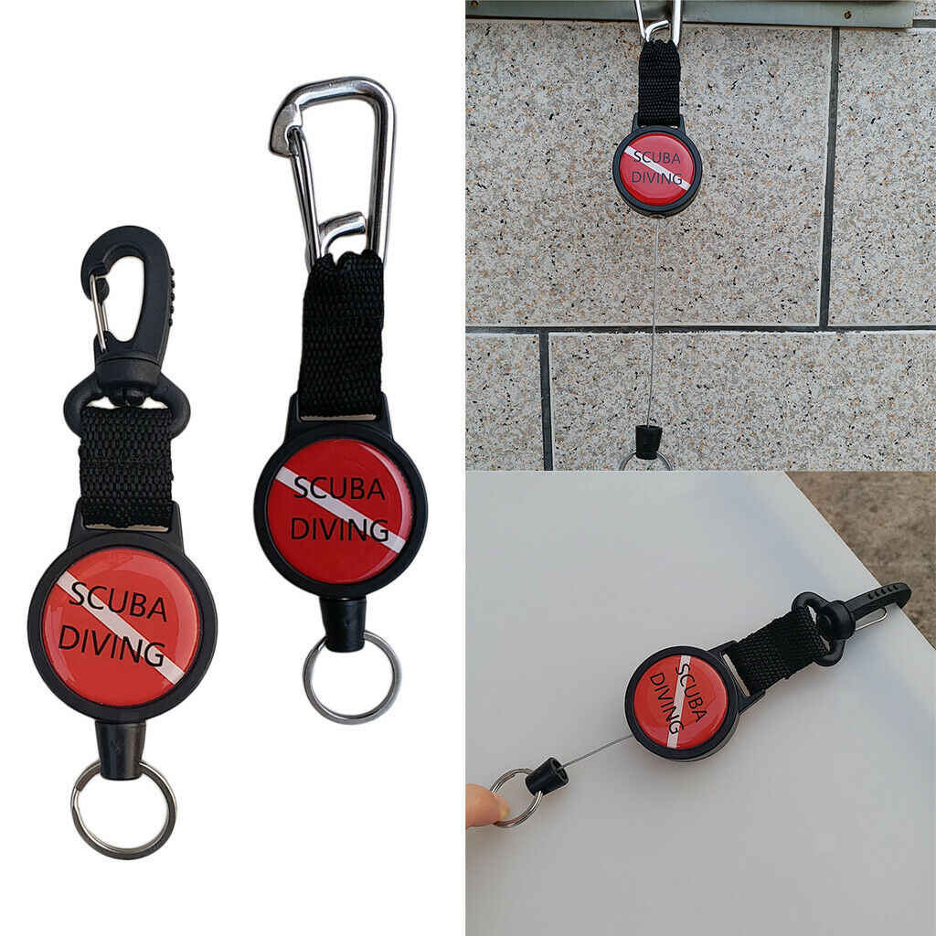Scuba Dive Gear Retractor Lanyard Holder Retainer Buckle Clip Accessories
