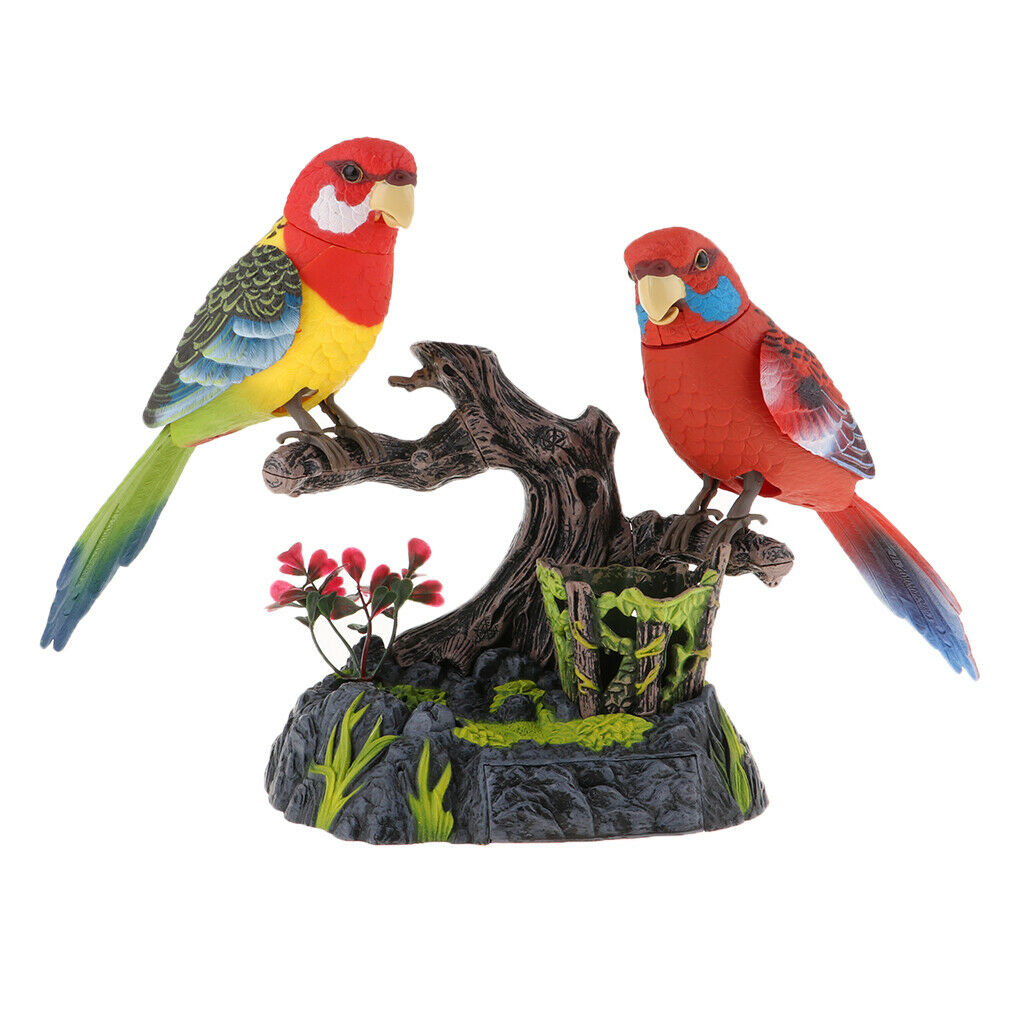Electric Chirping Parrots Electric Pets Toys Colorful Voice Sensor Real Birds